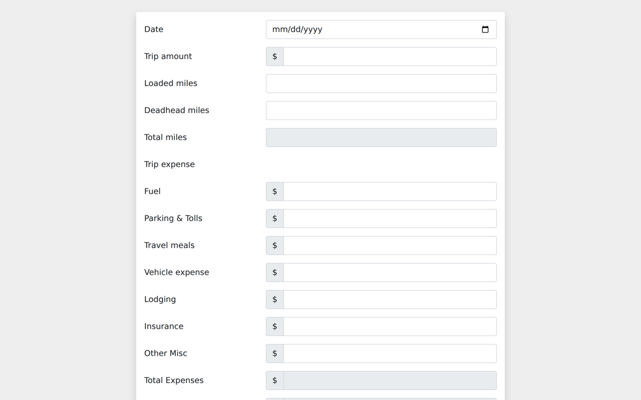 Trip Profit & Expense Tracker