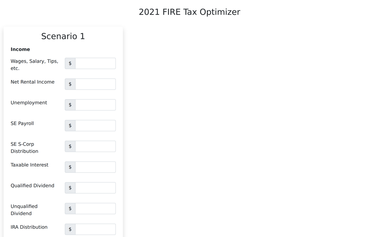 FIRE Tax Optimization Calculator